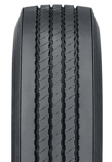 M157 EXTREME LONG-HAUL TO REGIONAL FREE-ROLLING AXLE TIRE The M157 is a free-rolling axle tire designed for operations running high miles per 32nd, where tires are typically pulled prematurely due to