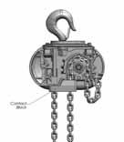 ATTACHING LOAD CHAIN RRS & Single.. Suspend the hoist from an adequate support. 2.