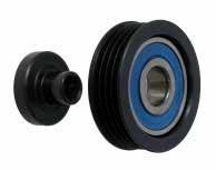Pulleys Reference EP155 EP161 Width: 17.5mm Inside diameter: 17mm Outside diameter: 70mm Type: 4PK Steel Width: 17mm Inside diameter: 12mm Outside diameter: 79mm Type: 11A Steel EP158 Width: 26.