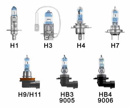12 Light Bulb Types Terms 13 Headlight bulbs SPYDER AUTO uses: Please use the bulbs provided with our products to complete installation. If bulbs are not provided, please transfer your OEM bulbs.