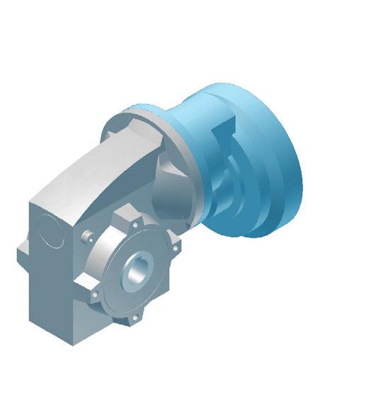 Mounting variants Type W free input shaft The Type W free input shaft was developed to attach couplings, belt pulleys or chain wheels to the input of NORD UNIVERSAL worm gear units.