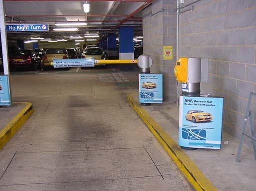 Car Park Media Barrier arms 22 barriers locations available on both entry and exit barriers in both