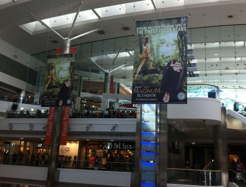 Mall Media Poster sites 5 A3 sites available within the centre s focal lifts Rates excluding production All