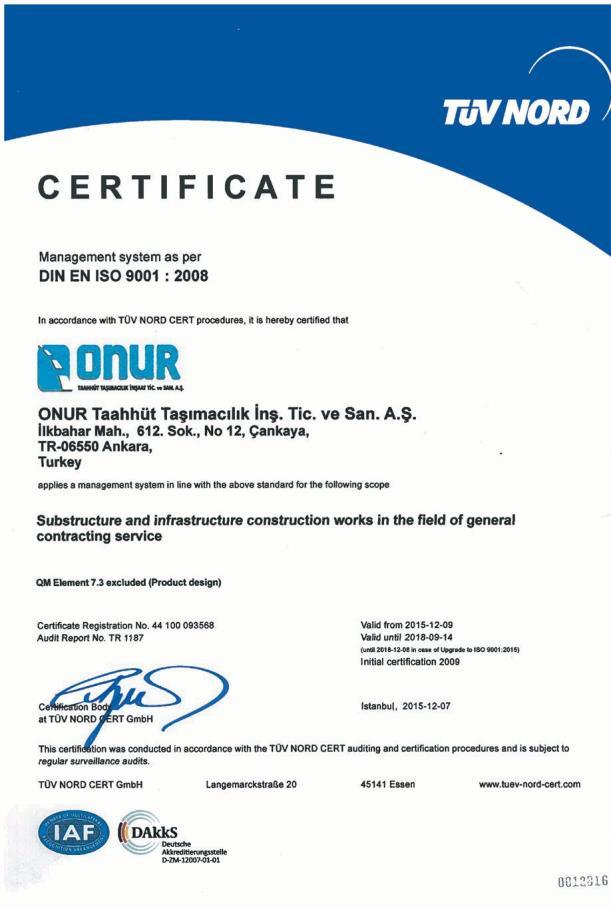 EN ISO 9001:2009 Occupational