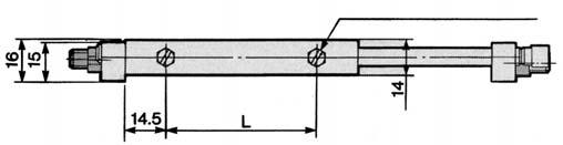 Series CX ø Basic Type: CXN Strokes: 5 to 0 4 x ø6.5 counterbore depth 3.5 4 x ø3.