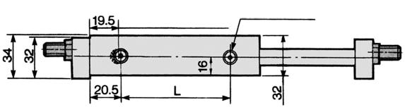 CX Series ø5 Basic Type: CX 5 Strokes: 5 to 00 (ø H7 hole pitch) x x ø9.5 counterbore depth 5 x x ø5. through x x Rc (PT) /8 Plug Rc (PT) /8 4 x M x.0 thread depth +0.