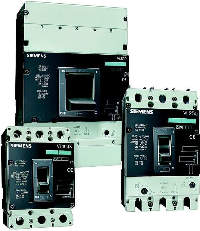 Ex. 1-5 Current Protection Devices Discussion Figure 1-20. Three-phase circuit breakers.