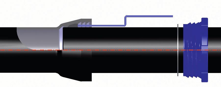 Laying instructions for ductile cast iron pressure pipes and fittings, equipped with thrust resisting joint Düker SMU 22 23 Dimensions L 1 and L 2 in mm Standard socket Long socket L 1 1 L 2 9 20 L