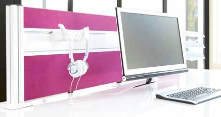 Linjé 4Way Lateral Desk Screen 400 mm high desk screen with one post and one desk mount for creating a lateral separation between working stations.