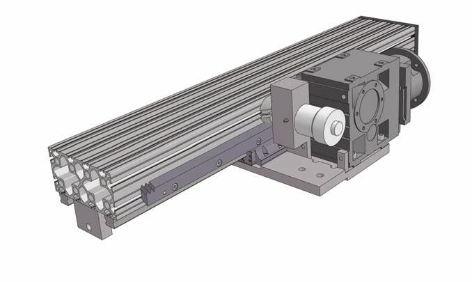 AXS200M250 ifting axis with rack and pinion drive and rai guide M16-50 Deep (8x) Rack and pinion Lubrication of rack