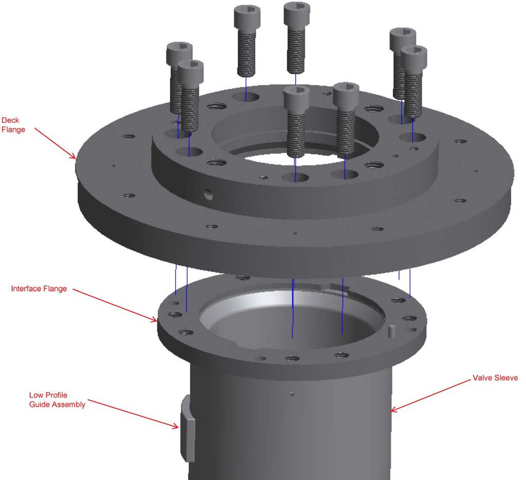 DESIGN FEATURES Figure 8: Extended Bonnet Valve: Removable Deck Flange Extended Sleeve based products can be fitted with a leak detection sensor which allows for identification of a leak through the
