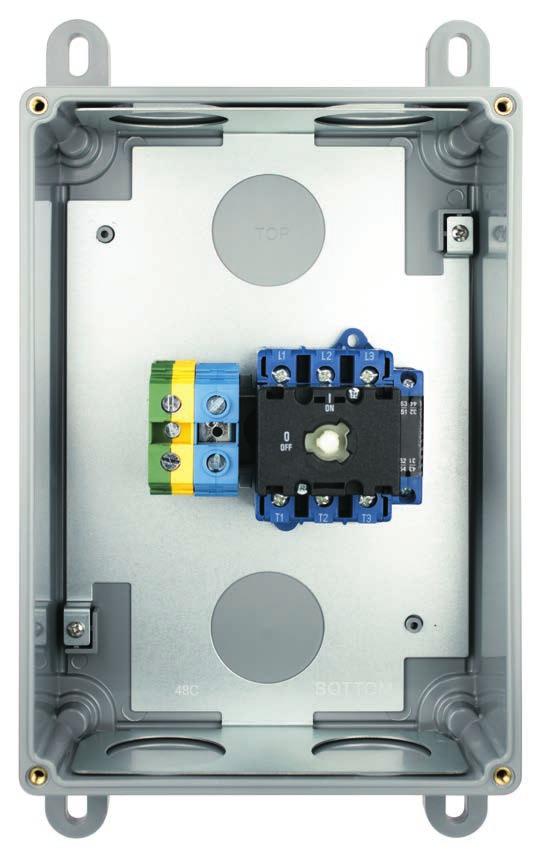 ESECTION Non-fused 30 or 60 Ampere motor control disconnect switch Suitable as Motor Disconnect per NEC 430.102(B) and 430.