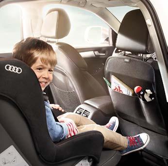 Also prevents children damaging the seat if they kick it while travelling in the back, and offers additional storage space