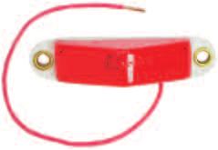 base provides mounting strength & durability Two stainless steel ground straps ensure electrical connection Two bulb design, if one burns out, the other remains lighted 1506 Red 1506D Red 1506A