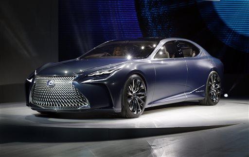 The Lexus LF-FC makes its North American debut at the North American International Auto Show in Detroit, Monday, Jan.