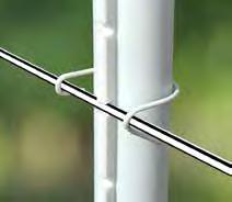 No additional insulators needed when used with (electric) coated wire fence. T-Post Sure-Fit Safety Sleeve fits securely over standard metal T-Posts.