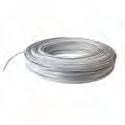 5 gauge high tensile steel wire is embedded in a polymer