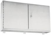 STAINLESS STEEL NEMA TYPE 12 ENCLOSURES TWO DOOR WALL MOUNTED Stainless steel NEMA 12 2-door wall mounted enclosures are designed to house electrical controls and instruments in areas where