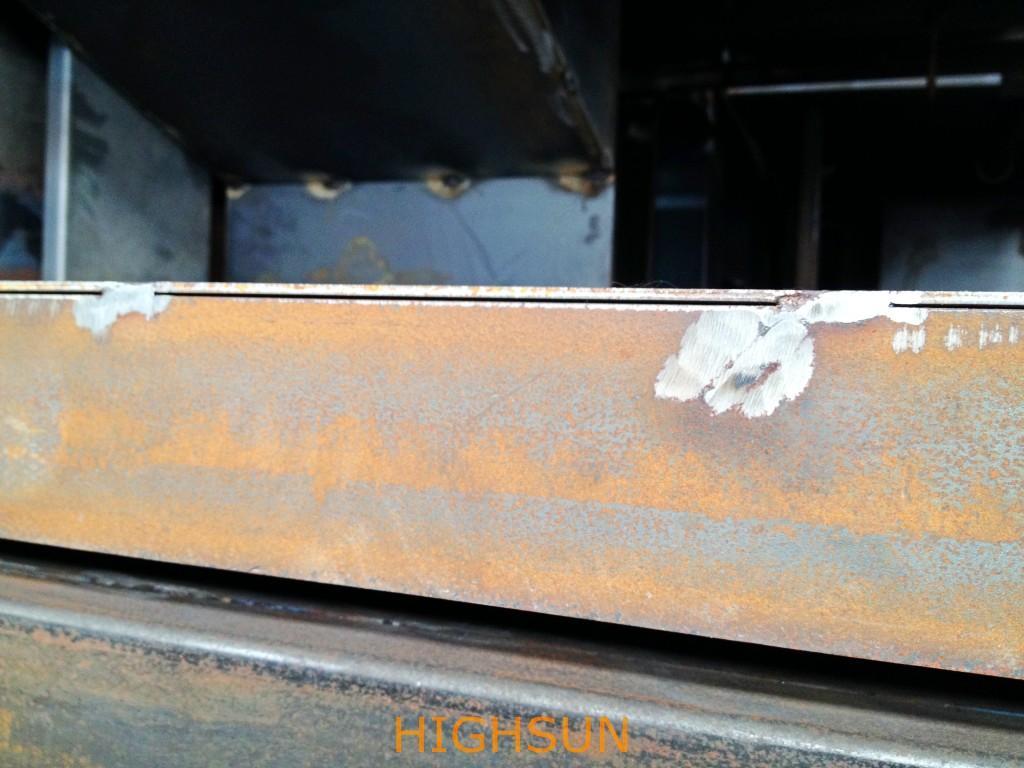 cracks caused lower strength Frame welded with one set