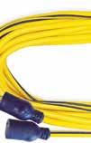 Outdoor 300V SJTW Locking Extension Cords-40 F to 14O F 3-Conductor 300V SJTW Extension Cord with Locking Connectors 8 05-00128 50ft 12/3 SJTW Yellow/Blue 1 L5-20P L5-20R 20 2500 4 05-00130 100ft