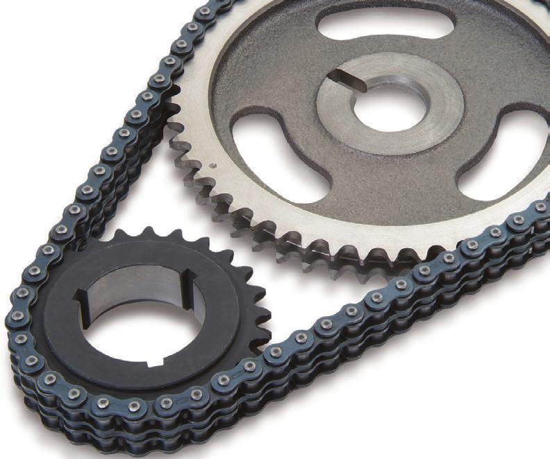 Has three matched keyways on crank sprocket to adjust cam timing. Kit includes magnafluxed sprockets and roller timing chains. 1-Bolt Mount, B/RB/HEMI Engine P/N 1 P5249268 (Fig. b).................. $116.