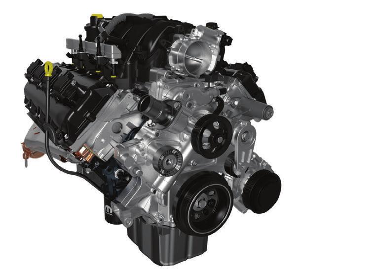 392 CRATE HEMI ENGINE Step up to the next level of performance with the SRT 6.4L HEMI Engine. With 485 hp and 475 lb.-ft.