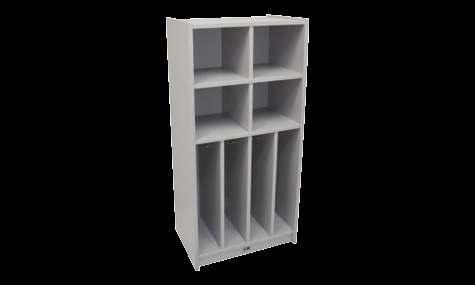 75 h 50306 6 Section, 6 Top Cubby 36.125 w x 15.5 d x 50.