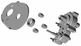 BAG D Steps 8-11 6292, 6934*, qty 2 4-40 x 3/8 6568, qty 4 4-40 x 3/16 9352, qty 3 motor plate spacer 9251, qty 1 inner torque clutch hub 9252, qty 1 outer torque clutch hub 9253, qty 1 clutch disc