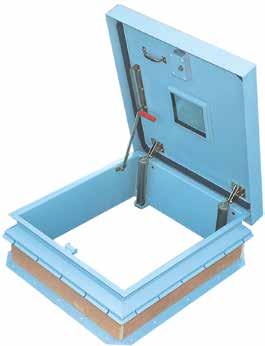 Security Series Access Hatch ROOF ACCESS HATCHES Optional Tnemec finish shown Constructed of heavier gauge materials for high security applications such as prisons, banks, embassies, and