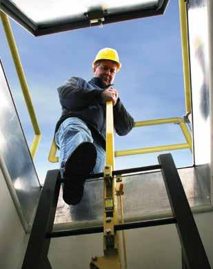 LadderUP Safety Post Standard Features and Benefits Adjustable mounting hardware accommodates virtually any ladder rung size or spacing Telescoping design is spring balanced for ease of operation