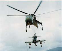 The variety of recovered aircraft are shown in the following photos: CH-47 Chinook F-4
