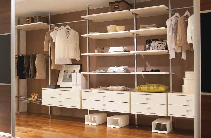 36 Aura Storage Solutions: In White storage system Whether you want to create a wardrobe interior or