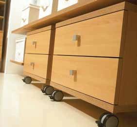 Draws and shelves available in both oak effect & white Telescopic posts fit ceiling to floor