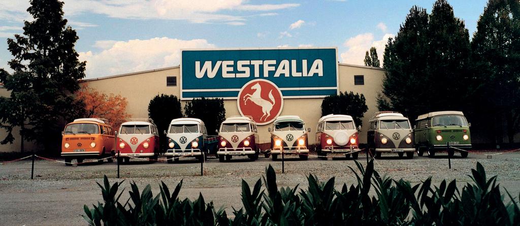 PIONEER AND TRENDSETTER Tradition makes the difference. For more than six decades Westfalia has been converting vans manufactured by VW into motor homes.