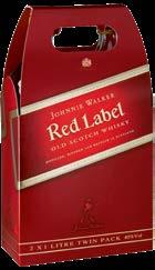 ALCOHOL -20% 19 10 36 80 23 80 JOHNNIE WALKER 1 Blended Scotch Whisky Red Label / 1 L IN EU 23,90 19,10 OUT EU 19,00 15,20 Red Label - Twinpack / 2 x 1 L IN EU 46,00 36,80 18,40 / L OUT EU 37,00