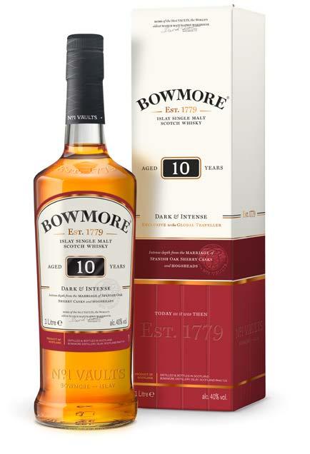 1 liter BOWMORE Single Malt Scotch Whisky Dark Intense 10 Years Old / 1 L