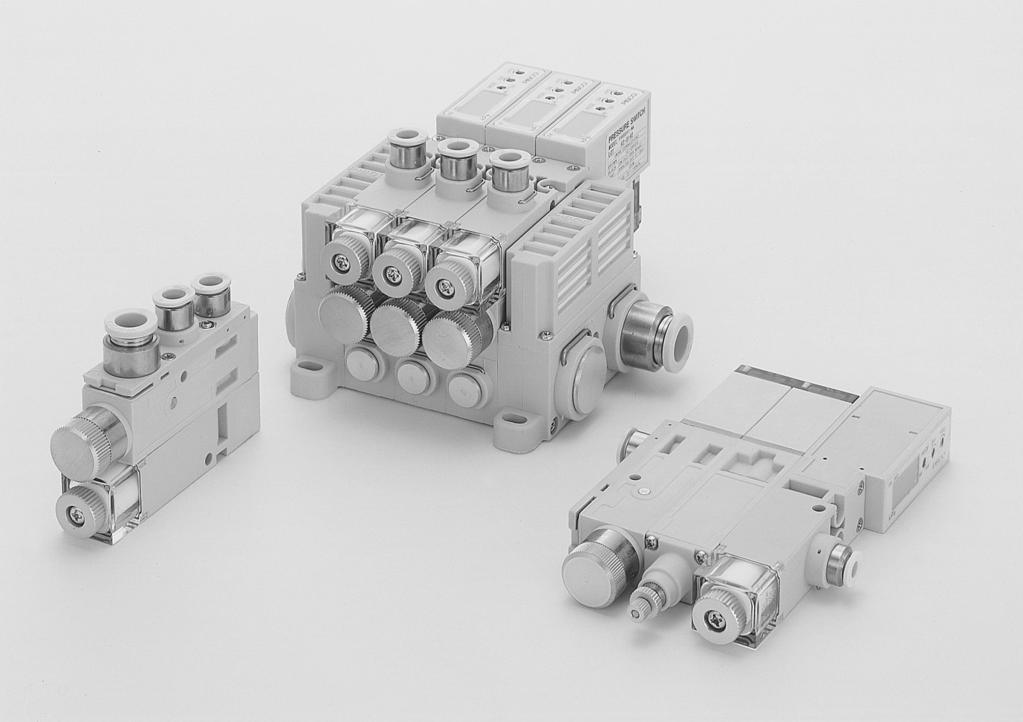 A variety of modularized units enable selections of integrated type ejector units suitable for the application acuum ejector unit K series acuum ejector/vacuum unit Features The vacuum sensor has an