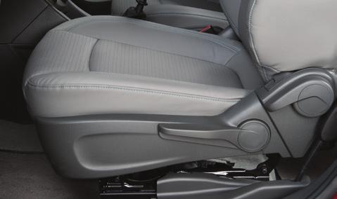 Seats Manual Driver s Seat A B C A. Seat Fore/Aft Adjustment Lift the handle under the front of the seat near the center console to slide the seat forward or rearward. B. Seat Height Adjustment Ratchet the middle lever up or down repeatedly to raise or lower the seat.