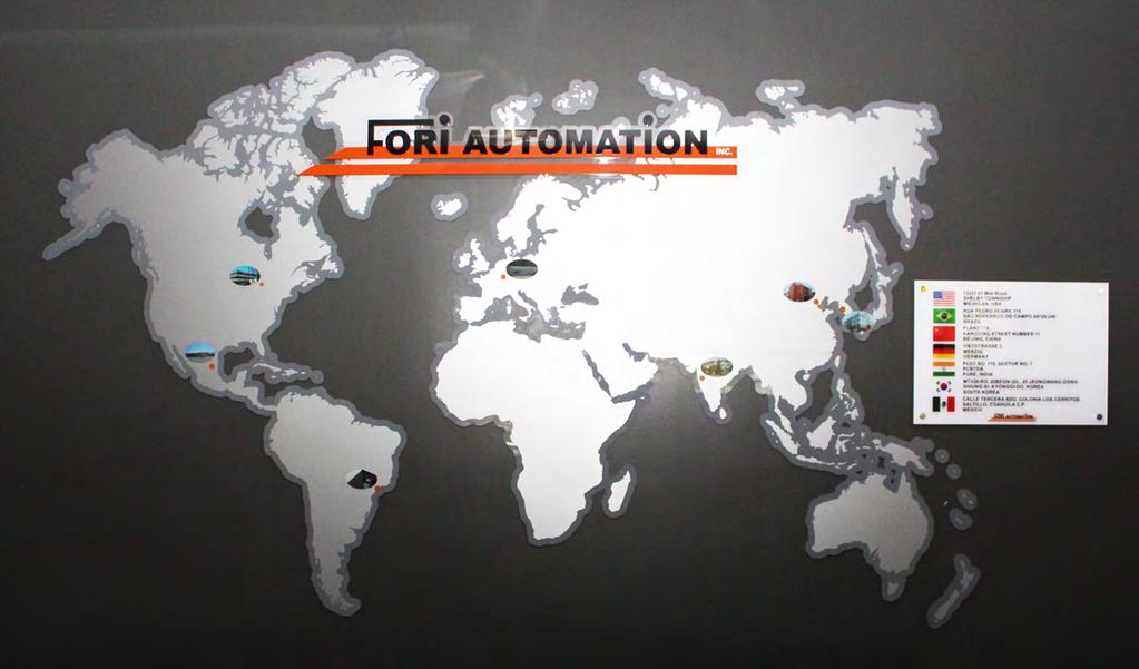 END OF LINE SYSTEMS Version 2.1 GLOBAL LOCATIONS Fori Automation Inc. Global Headquarters Shelby Twp.