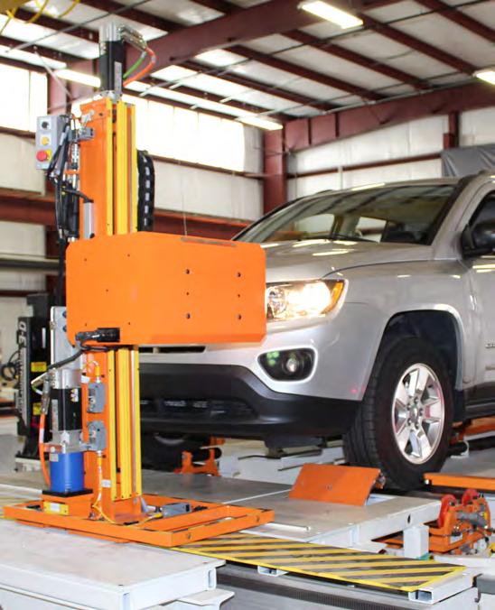 other vehicle measurements when centering of the vehicle is required. The platforms contain leveling adjustment to provide a level surface for the vehicle.