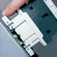 ..BF38 contactors, a single type of screwdriver tightens the screws for the power contacts, auxiliary contacts and coil.