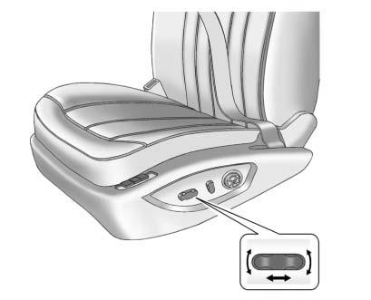Power Seat Adjustment Lumbar Adjustment Seats and Restraints 3-5 To raise or lower lumbar support, press and hold the top or bottom of the control.