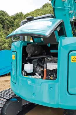 The servicing jobs can be completed from ground or in the cab.