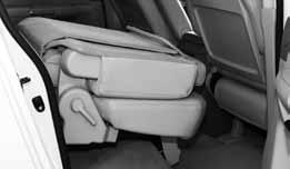 Raise the armrest (captain s chairs if so equipped) so it is parallel to the seatback and in the stowed position. 2.