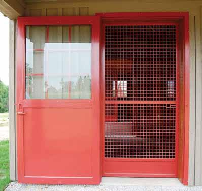19-A 19-B Sliding exterior door with pre-hung crosshatch mesh rear