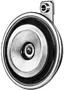 Horns Disc-type-horns M 26 Galvanized metal body, black diaphragm. Sound pressure level 2 m away: 0 db(a). Power consumption: 84W.