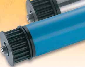 F 21 Steel and plastic carrier rollers with double drive belts (smooth running) Bearing: Made of a plastic element (alternately steel), 20 teeth, T8