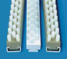 F 46 Products for the glass industry Roller tracks and toothed brushes for glass and window