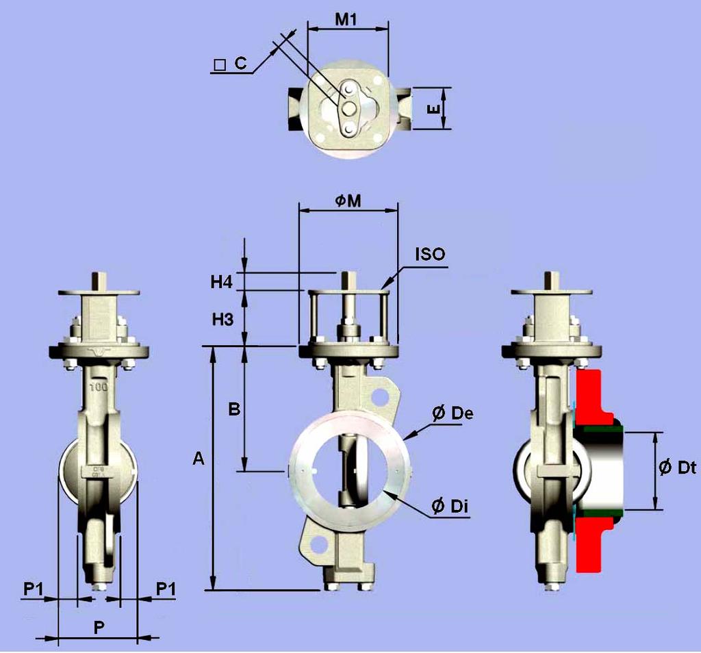 SIZE BARE SHAFT VALVE ( in mm ) : DN 50 65 80 100 125 150 200(#) 250(#) 300(#) 350(#) E 43 46 47 53 57 56 62 68 78 92 A 217 235 268 307 333 361 426 498 559 632 B 118 125 140 157 170 185 220 260 290