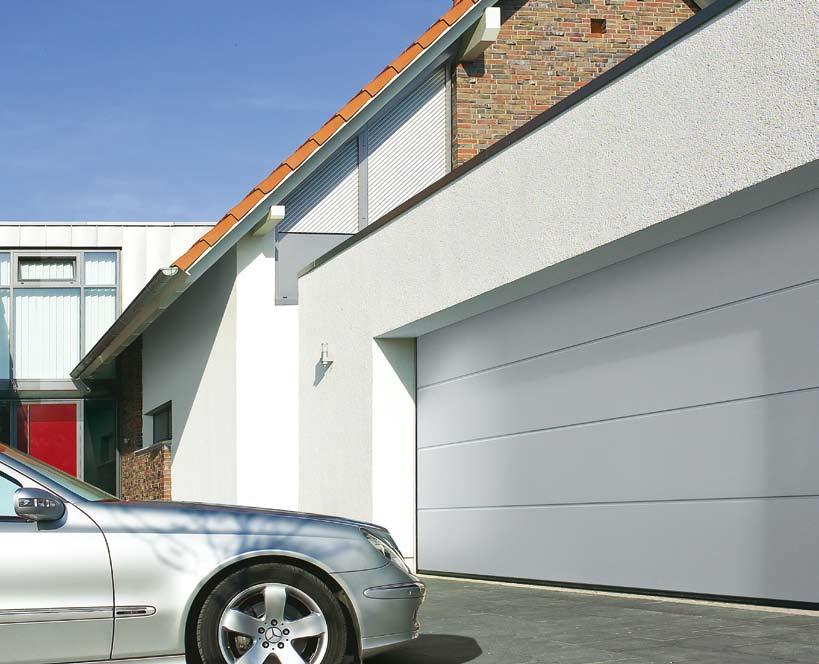 The track-guided automatic sectional garage doors just keep running and